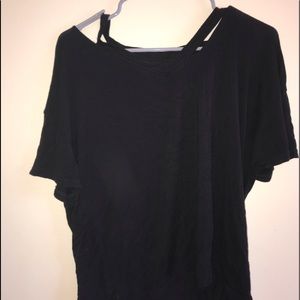 Black Slit t shirt